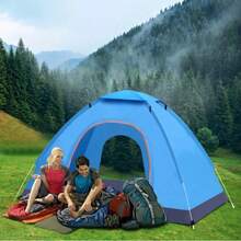 Casa De Campaña Homex Camping Para 3 Personas Portátil Azul Azul - Azul - Ver 4