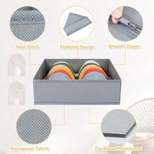 Foldable Baby Organizers And Storage & Dresser Organizer For Bedroom, Drawer Organizer Clothes,Closet - Nursery Organization Dresser Dividers For Underwear, Sock, Bib,Etc. - Grey - View 10