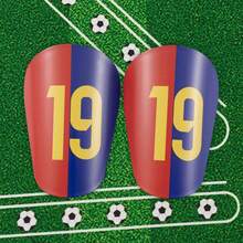 1 Pair Red & Blue No.19 Football Shin Guards, Comfortable Fit, Unique Size Design Suitable For Football Or Other Sports - Multicolor - View 15
