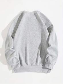 Women's Born To Yap Forced To Chart Medical Humor Graphic Sweatshirt - Casual Oversized Pullover With Funny Nurse Quote, Cozy Long Sleeve Top Healthcare Workers & Fall Winter Daily Wear - Màu Xám nhạt - Xem 3