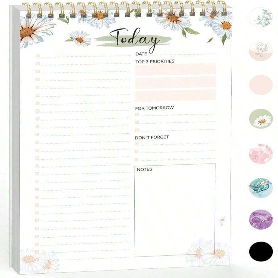 Forvencer To Do List Notepad (65 X98), To Do List Notebook For Work, Undated Daily Planner Organizer For Tasks Checklist &Amp; Goal Planning, To Do List Perfect For Office, School, Cute - ColorD - 查看 1
