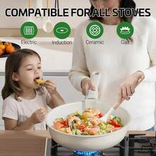 5pcs /7pcs/24 Pcs Pots And Pans Set Non Stick, Ceramic Cookware Set With Detachable Handles, Healthy Induction Cookware Oven RV Kitchen Set - Tím 24 chiếc - Xem 9