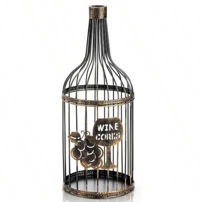 Metal Wine Cork Rack Red Wine Cork Storage Basket Restaurant Bedroom Decoration Ornaments Wedding Storage And Decoration Suitable For Wine Lovers Parties Weddings Restaurants