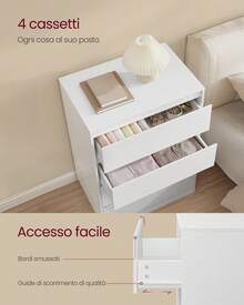 Drawer Storage Cabinet - White - View 2