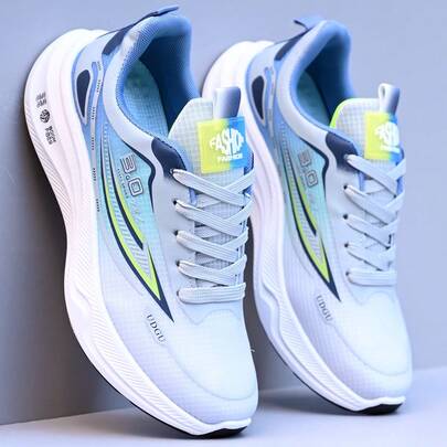 Zapatos ligeros para caminar al aire libre para hombres, zapatos deportivos transpirables de malla, zapatos deportivos duraderos con suela de goma antideslizante, zapatos cómodos para correr y uso casual en todas las estaciones