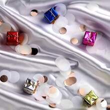 Creamy White And Rose Gold Round Glitter Confetti, Made Of Premium Paper, Features Elegant, Shimmering Dots That Blend Rose Gold Metallic Shimmer With Soft Macaron Hues, Creating A Luxurious And Sophisticated Visual Effect. It Instantly Elevates The Atmosphere Of Any Event, Whether It's A Wedding, Birthday Party, Or Anniversary Celebration. - Multicolor - View 3