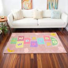 1 件高清印花几何数字地毯，适用于床边、客厅和卧室，多种尺寸可选，适合居家使用或作为礼物。 - 淺粉色 - 查看 16