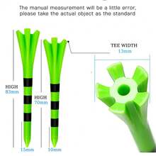 maxbase Tees de Golfe de Plástico, Tees de Golfe Multicoloridos e Duráveis de 83mm e 70mm, Acessórios de Golfe - 70mm - Visão 4