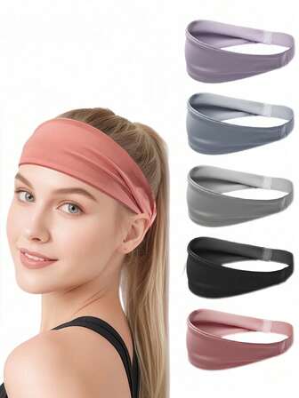 Sweat-Absorbent Sports Headband, Basketball Running Yoga Turban, High Elasticity Lightweight Breathable Soft And Comfortable