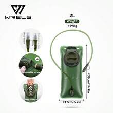 WRELS 1个装 1.5/2/2.5/3升 大容量水袋 背包 PEVA水袋 骑行露营装备 适用于骑行、露营、跑步 便携式水袋