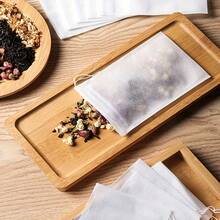 100/200pcs Reusable Non-Woven Fabric Tea Bags, Herb Bags, Soup Bags, Filter Bags, Versatile Use, With Drawstring Closure, Suitable For Loose Leaf Tea, Soup Ingredients, Chinese Herbs And Seasonings, Tea Accessories - White - View 8