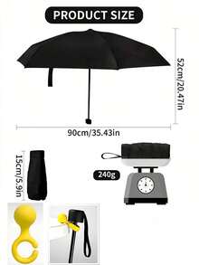 Compact Folding Umbrella, Mini Pocket Waterproof Portable Travel Umbrella, Sunshade Umbrella, Ladies UV Protection Umbrella, 2-In-1 Mini Six-Fold Ultralight Portable Umbrella, Mini Travel Umbrella, Windproof Rainy And Sunny Dual-Use Portable Umbrella, 99% UV Protection, Unisex, Sturdy Structure, Sun And Rain Protection, Travel Essential, Christmas Gift, Sunshade Umbrella, Mini Umbrella - Multicolor - View 11