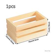 Mini Rustic Wooden Box, Unfinished Craft Wooden Box, Suitable For: DIY, Craft Supplies, Pirate Party Gifts, Wedding Decorations, Gift Boxes - Can Be Customized With Paint, Stains, Varnish - Ideal For Treasure Hunts And Themed Events, Treasure Chests, Themed Event Supplies, Kitchen, Office, Bedroom, Closet, Classic Wooden Appearance, Sturdy Structure, Craft Enthusiasts, Multi-Purpose Storage And Decor Box