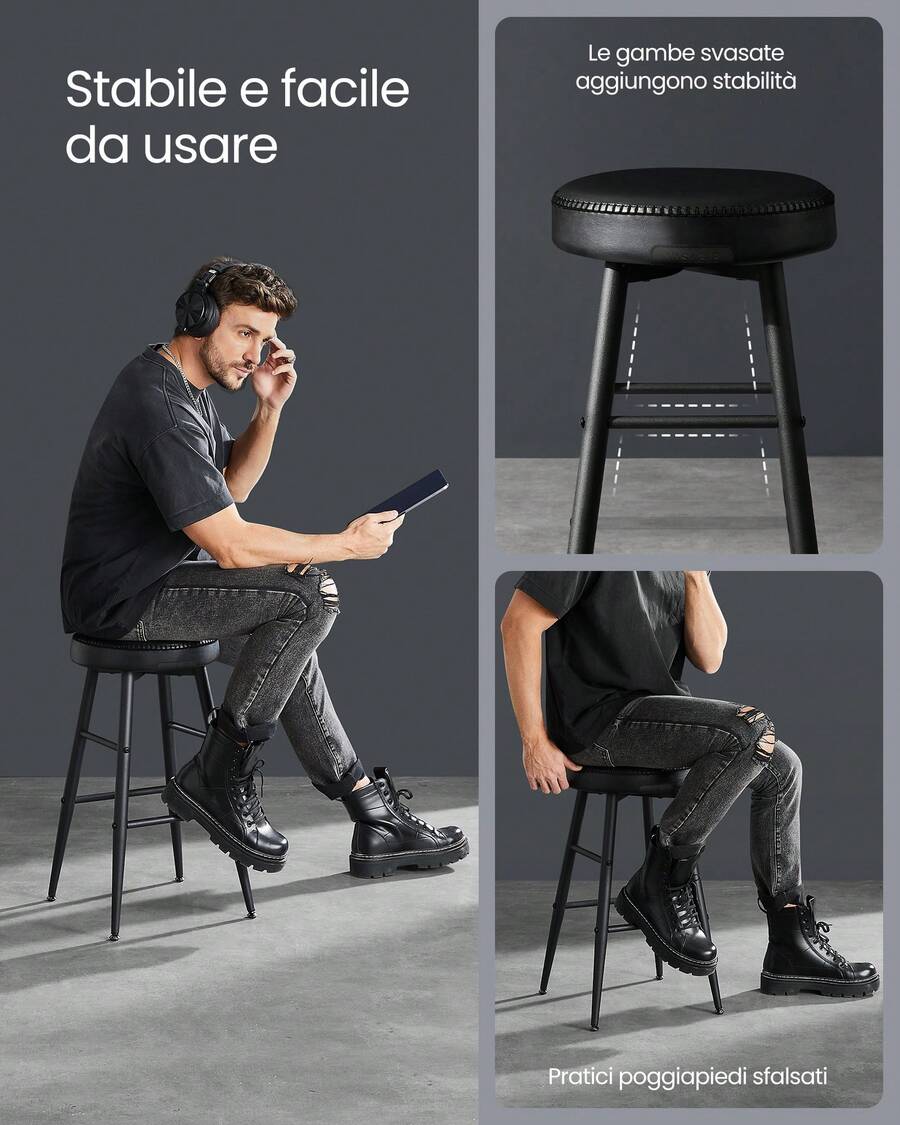 Kitchen Chairs - Black - View 1