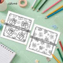 GDTME Children's Coloring Book: Adult Funny Pattern Coloring Book, Cute Drawing Book, Perfect Gift For Christmas Party, Halloween And Birthday - Simple Pattern Coloring, Stress Relief: Suitable For Friends Who Like Coloring (Warm Space Coloring) - 7.9 Inch * 7.9 Inch - View 3