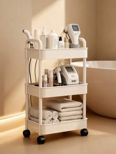 Multi-Functional Rolling 5-Layer Storage Cart - A Multi-Level Organizer For Kitchens, Bedrooms, Living Rooms And Offices - Portable Snacks, Cosmetics And Bookshelves With Wheels