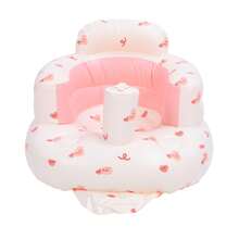 Asiento inflable para bebé con bomba de aire, sofá con soporte lumbar para bebé, estampado de conejito, silla inflable para sentarse - Rosa - Ver 10