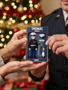 1/3/5pcs Customized Soldier Decoration 2025, Personalized Military Acrylic Memorabilia, Gift For Veterans, Men And Active Soldiers, Can Customize Name And Photo, Christmas Tree Decoration, Memorabilia Or Deployment Gift, Christmas Decoration, Thanksgiving Gift, New Year Gift, Party Decoration, Christmas Gift For Girlfriend, Room Decor, Christmas Ornament, Women Car Accessories - Multicolor Style-4 - View 2