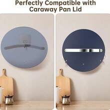 5pcs Adhesive Lid Holders, Compatible With Caraway Pans, Nail-Free Wall Hooks, Self-Adhesive Hooks, Heavy Duty, Transparent Damage Free, Suitable For Bathroom, Kitchen And Office Kitchen Items Kitchen Accessories Kitchen Tools