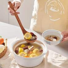 5pcs Premium Wooden Kitchen Utensils Kit -Ergonomic Handles Natural Wooden Spoons Spurtle Ladle And Wok Spatulas Heavy-Duty Wooden Utility Set For Non-Stick Pans Heat Resistant Easy To Clean And Durable Kitchen Essentials Cookware Accessories  Home And Living New In Dinnerware Christmas Present Cocina Kitchen Essentials Kitchen Gadgets Cooking Utensils - màu nâu - Xem 9