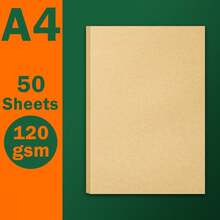 50 Sheets Of Light Brown Cowhide Cardboard, A4 (8.26 * 11.69 Inches), 80-150gsm, Used For Painting, Packaging, Printing, Labeling, Business Cards, Paper Materials - A4 Kraft Paper - View 10