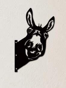 1 件异想天开的驴头铁艺剪影装饰 - 户外花园栅栏农场装饰雕像 - 质朴的复古魅力，适用于草坪和庭院装饰 - 1pc驢頭 - 查看 1