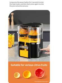 Akane 2-In-1 Electric Citrus Juicer, Suitable For Fast Juicing Of Oranges, Lemons, Limes And Grapefruits, Powerful Home Lemon Squeezer, Applicable For Kitchen And Daily Fresh Drinks, Built-In 2 Rechargeable 2000mAh Batteries - Multicolor - View 3