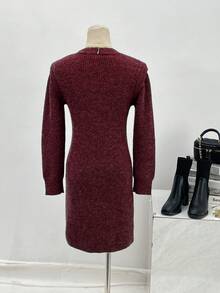 Women's Autumn Sweater Dresses, Outings, Elegant Ladie's Dresses, Long Sleeves,Tight , Can Be Worn Inside Or Outside,Thick And Warm, Christmas Clothing, Tops