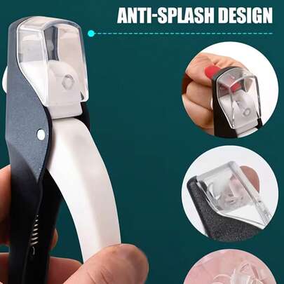 1 pieza Cortaúñas antisalpicaduras mejorado, especializado para extensiones de uñas, cortaúñas de manicura francesa en forma de U para bricolaje, herramienta de cuidado de uñas y manos - Preciso y duradero, herramienta de manicura profesional, adecuado para extensiones acrílicas, salón de arte de uñas, uso doméstico, regalo de Navidad