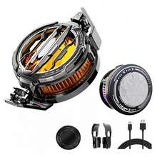 Enfriador De Celular Ventilado Ventilador Rgb Cooler Equipo - Negro - Ver 1