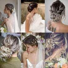 36 Piezas Horquillas De Perlas Para El Pelo, Elegantes Horquillas Pelo Mujer Novia Boda Perla Forma De U Accesorios Para Ceremonias De Damas De Honor Boda Novia Mujeres Niñas(Plata) - Multicolor - Ver 8