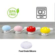 4 Pack Silicone Cowboy Hat Straw Covers Cap Compatible With Stanley Cup 30 40 Oz Cute Funny Tumbler Straw Topper Accessories For Man And Woman Christmas Gift - Mushroom - 查看 6