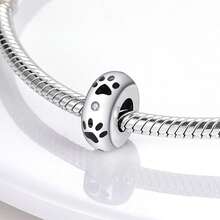 1 pieza Cadena de cuentas espaciadoras versátil clásica chapada en plata, encanto para pulsera, ideal para hacer joyas DIY, opción ideal como regalo de joyas para mujeres - Plateado - Ver 3