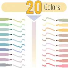 Mr. Pen- Aesthetic Highlighters, 20 Pcs, Chisel Tip, Pastel Colors, No Bleed Bible Highlighter Pastel, Assorted Colors - MàuT - Xem 2