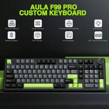 F99 PRO Custom Mechanical Gaming Keyboard Tri-Mode Wireless Hot-Swappable Gasket Mount Structure Pre-Lubed Linear Switches RGB Backlighting PC Peripheral - 彩色 - 查看 4