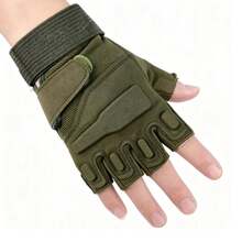 1 Pair Of Gloves Men's Tactical Special Forces Black Hawk Autumn And Winter Thin Suede Warm Sports Fitness Non-Slip Durable Motorcycle Outdoor Sports Full-Finger Tactical Gloves Bicycle Non-Slip Half-Finger Gloves