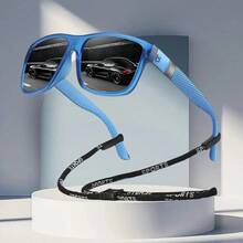 With Chain Fashion Vintage Unisex Glasses Luxury Designer Style Colorful Stripe Design Square Frame For Beach Vacay Driving Fishing Outdoor Leisure - GL-F364 - 查看 4