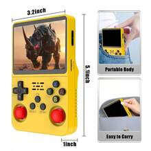 Portable Handheld Game Console, Pocket Game Console, Travel Game Console, With Extended Battery Life, Extensive Gaming Time, IPS High-Definition Screen, OTG Adapter And USB Charging Cable, Supports Multiple Languages, Handheld Retro Game Console Linux System, 3500MAH,Pocket Game Console, Handheld Game Console, Dual System High-Definition Color Screen, Perfect Valentine's Day Gift For Gamers, Game Console Handheld