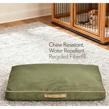 Large 38"X28" Chew Resistant Travel Dog Bed - Durable Loden Green - 羅登綠 - 查看 1