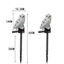 1 Đèn cọc sân vườn hình cú chạy bằng năng lượng mặt trời, thiết kế động vật chân thực bằng nhựa ABS cho sân, vườn, đèn bãi cỏ ngoài trời chống thấm nước - ánh sáng ấm áp - Xem 14