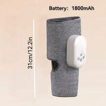 可充电电动腿部按摩器，带加热功能，无线小腿气压按摩器，适用于足部、腿部、大腿和膝盖，有效放松肌肉，自动揉捏，是送给父母、男士和女士的理想圣诞礼物 - 彩色 - 查看 9