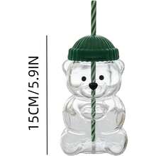 2026 Bear Straw Cup - Cute Mugs, Coffee Beer Wine Cocktail Drinks Glassware, 2pcs Large - #1pc - Xem 2