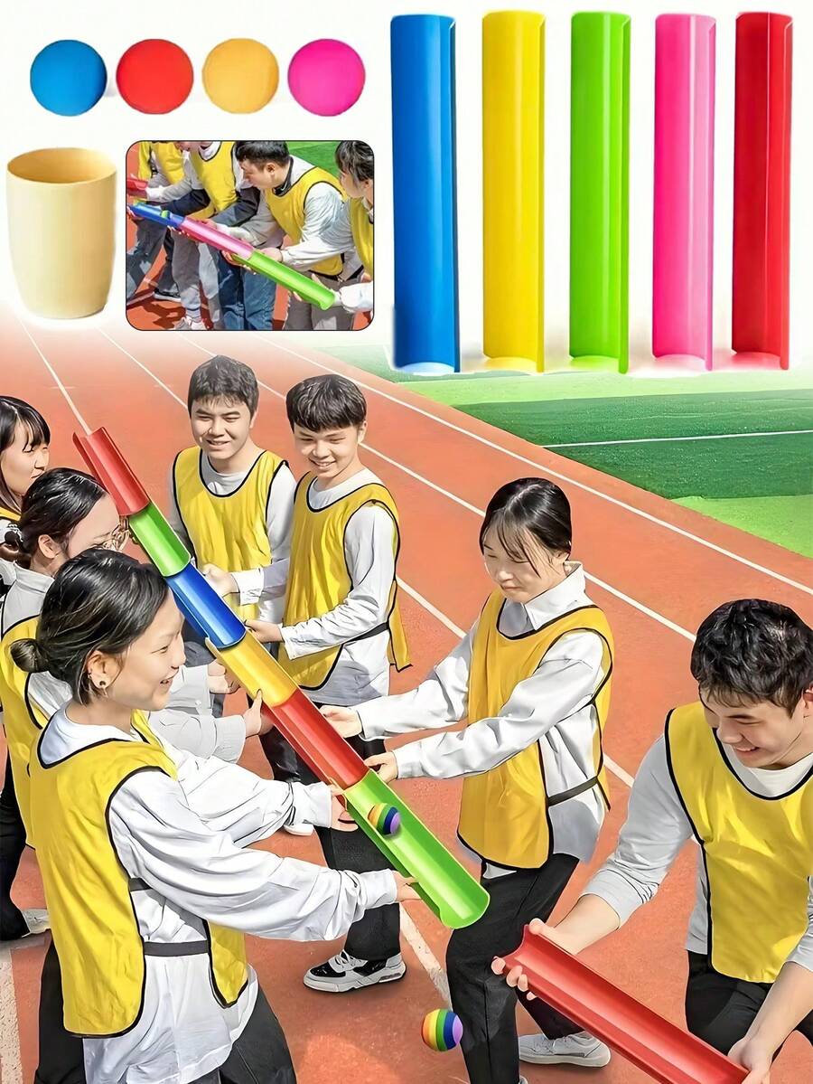 10个/套彩色保龄球套装,团队建设活动游戏 - 鲜艳的设计/多人互动挑战,适合增强团队凝聚力、协作和娱乐,是户外活动和团队建设练习的理想选择,颜色随机。 - 彩色 - 查看 1