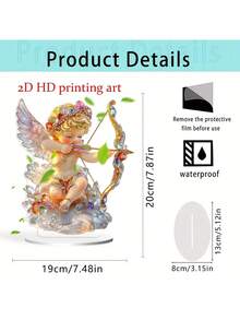 1/20 bức tượng thiên thần Cupid, tấm acrylic vui nhộn và đa năng, hoàn hảo cho ngày lễ tình nhân, đám cưới hoặc trang trí nhà cửa. - Nhiều màu - Xem 12