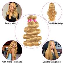 YOUNSOLO #27 Body Wave Bundles 100% Unprocessed Honey Blonde Human Hair Weave Brazilian #27 Colored Blonde Virgin Remy Hair Weft  Women(16 18 20 Inch)Christmas Decoration,Christmas Gifts,Valentines Gifts Peluca De Cabello Humano,Human Hair,Wigs Human Hair,Wig,Christmas,Stocking Stuffers,Christmas Gifts,Hair, Maquillaje,Christmas Decrotions Gifts For Women,Gifts,Hair Stuff,Hair Accerssories,Suitable For Parties, Daily Use, Schools, Birthday Banquets And Other Occasions.Body Wave Yaki Straight Ocean Wavehuman Hair Wig Kpop Demon Hunters 9am Hair Store Human Hair Bob Wig Human Hair Human Hair Weft Real Hair Extensions Clip In Hair Weft Keratin Bond Hair Weft Seamless Hair Weft Christmas Hair Holiday Hair Extensions Festive Hair Pieces Christmas Glitter Hair Xmas Hair Accessories Crimson Red Human Hair Volumizing Hair Weft Christmas Human Hair Weft - Crimson Red Bouncy WaveLuxe Gifts For Moments That Matter. #PremiumGifts Your 2026 Beauty Glow-Up Awaits.Newyear - #27 - 查看 7