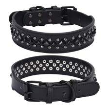 CP434B Adjustable Synthetic Leather Spiked Studded Dog Collars For Small Medium Large Pets Like Pit Bull Bulldog Pugs Husky, Collars For Puppys, Double D Ring Dog Collars For Small Dogs, Velvet Dog Collar, Pet Collars, Ex Large Dog Collars, Pet Accessories, Pet Safety Collar, Double Ring Collar, Studded Collar, Durable Pet Collar, Handcrafted Collar, Puppy Collar, Husky Owners, Large Dog Owners
