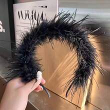 1pc/2pcs Christmas Bow Hair Clips, Fashion Cute Plush Feather Bow Ribbon Hair Accessories For Women, Party/Holiday Costume, Suitable As Christmas Gifts For Family And Friends, Claw Clips, Hair Slide, Hair Barrettes, Winter