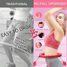 24 Section Sports Circle Portable Adjustable And Detachable Shaping Circle Waist Easy Weight Loss And Fitness Equipment - 粉色 - 查看 5