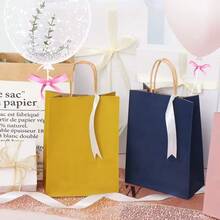 Multicolored Kraft Paper Shopping Bags, Assorted Party Wrapping Bags For Halloween, Christmas, Candy, Gifts, Snacks, Art Supplies, Sewing - Paper Material, No Components Included