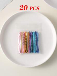 100/50/20pcs Of Women's Colorful, Simple, Solid-Color Hair Clips, Suitable For Women To Wear, Including Colorful Letter Clips, Small Colorful Hair Clips, Clips, Side Clips For Broken Hair, Wavy Hard Hair Clips, And Women's U-Shaped Hair Clips., Hair Accessories